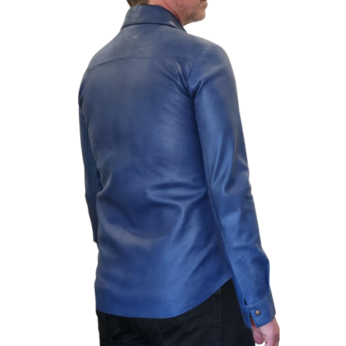 Chemise agneau couleur bleu jeans modèle Gun