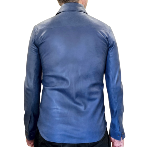 Chemise agneau couleur bleu jeans modèle Gun