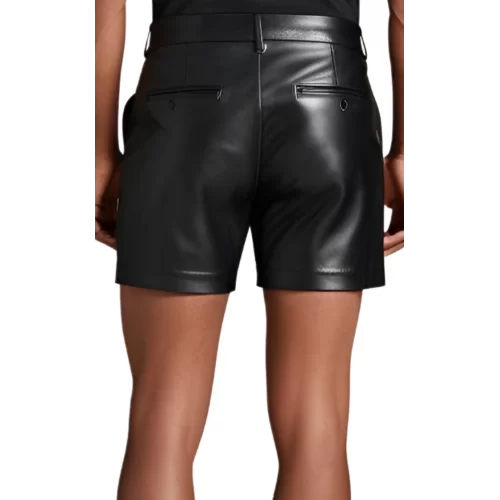 Short cuir homme en agneau noir modèle Ziria