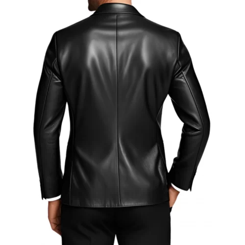 Blazer cuir agneau homme 2 boutons modèle Cirile