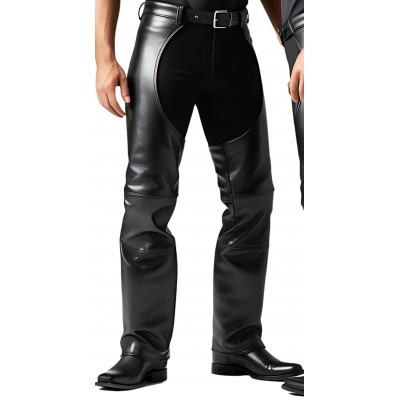 Chaps cuir en vachette noir modèle Westome