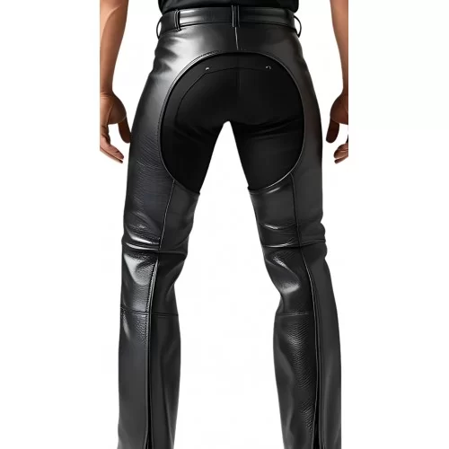 Chaps cuir en vachette noir modèle Westome