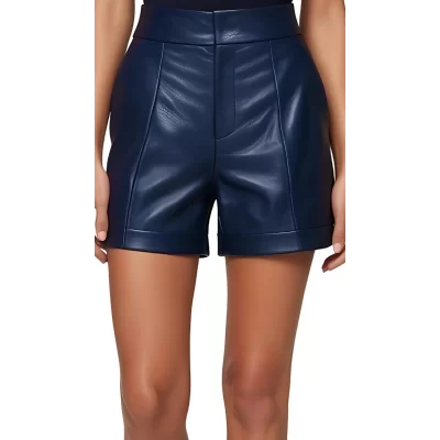 Short modèle en agneau couleur bleu modèle Nanalie