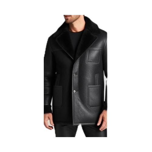 Trois quart homme mouton retourné façon cuir huilé intèrieur mouton  modèle Artémice