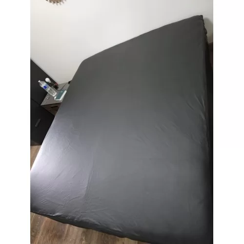 Drap housse lit double en cuir de vachette taille 140cm x 190cm