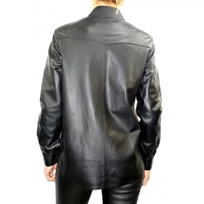 Chemise agneau cuir style western mixte modèle Améria