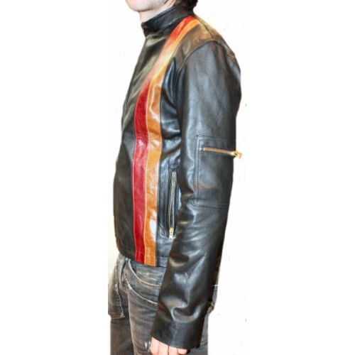 Man leather jacket model Juan