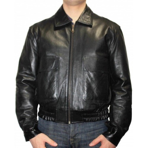 Man leather jacket model Brody