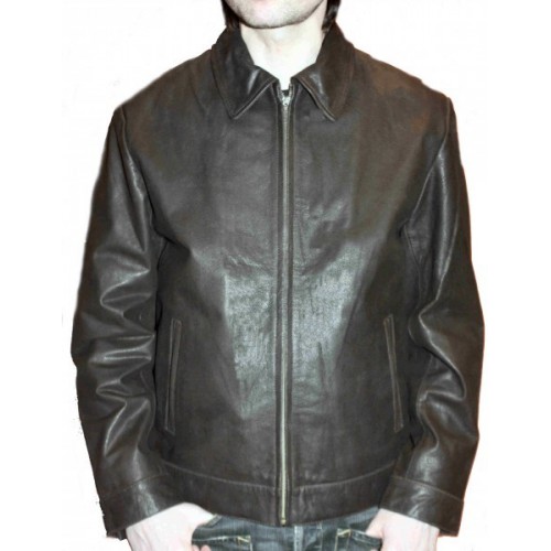 Man leather jacket model Stone