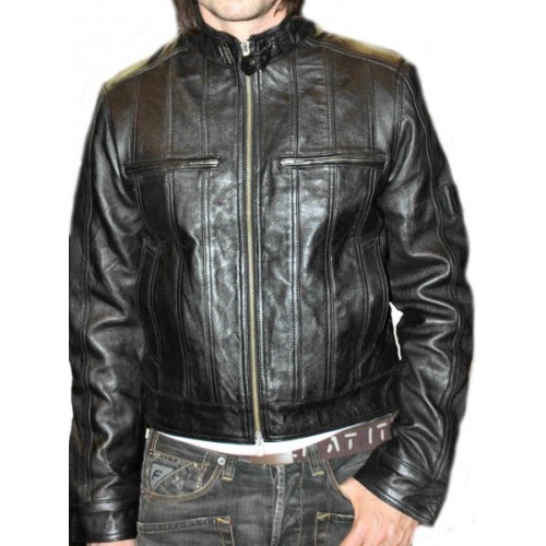 Man leather jacket model Tristan