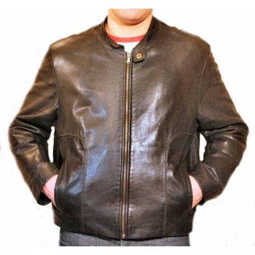 Man leather jacket model Tristan