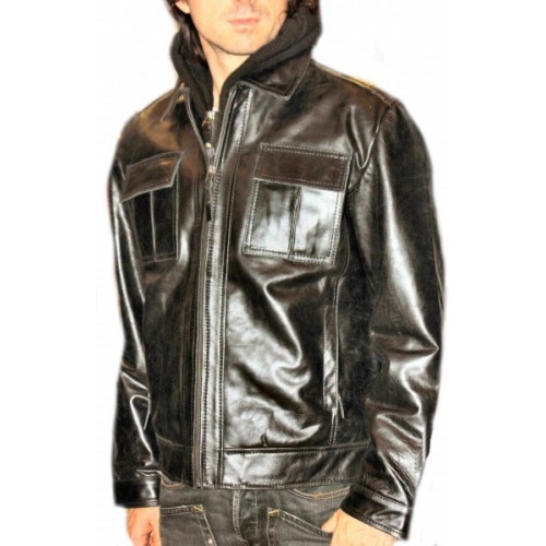 Man leather jacket model Teb