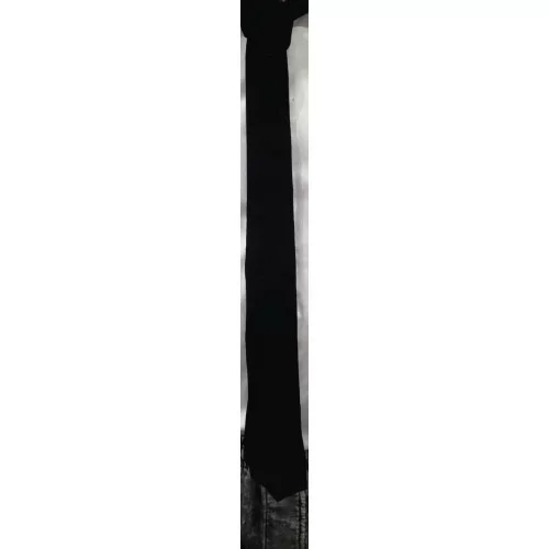 Cravate mi large en cuir d'agneau velours daim noir 4.5 cm à 5 cm au plus large en bas autres couleurs possibles