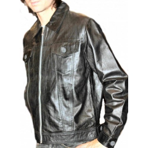 Man leather jacket model Stane