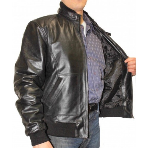 Man leather jacket model Sam