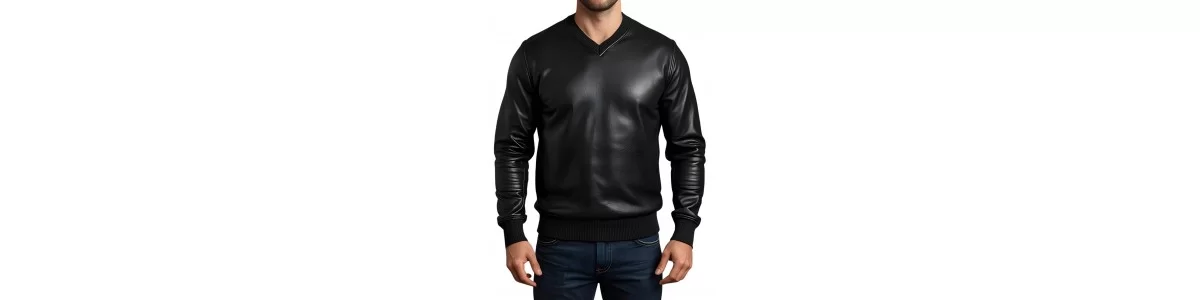 Tee shirt cuir/polos cuir/sweat-shirt cuir
